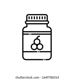 Jar Vector Line Icon. illustration Style EPS 10 File