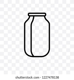 jar vector linear icon isolated on transparent background, jar transparency concept can be used for web and mobile
