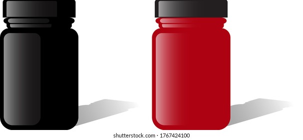 jar vector mock up on white back ground.