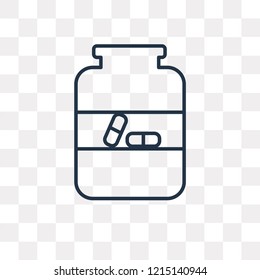 Jar vector outline icon isolated on transparent background, high quality linear Jar transparency concept can be used web and mobile