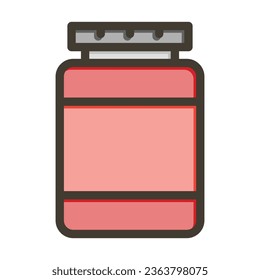 Jar Vector Thick Line Filled Colors Icon For Personal And Commercial Use.
