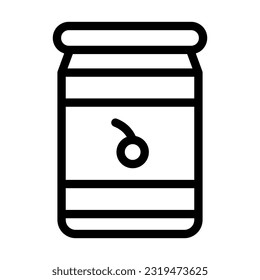 Jar Vector Thick Line Icon For Personal And Commercial Use.

