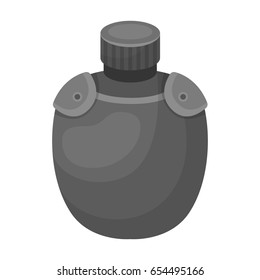 Jar with water in the case.African safari single icon in monochrome style vector symbol stock illustration web.