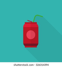 Jar for water in  the flat style