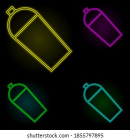 jar for water neon color set icon. Simple thin line, outline vector of kitchen icons for ui and ux, website or mobile application