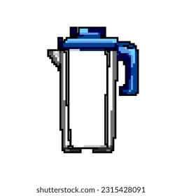 jar water pitcher game pixel art retro vector. bit jar water pitcher. old vintage illustration