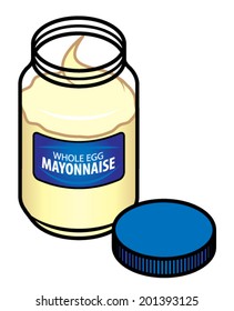 A jar of whole egg mayonnaise.
