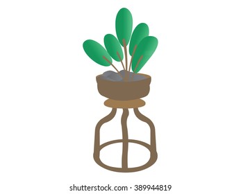  jardiniere on white background