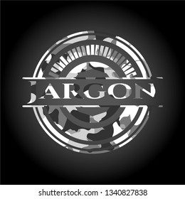 Jargon on grey camo pattern