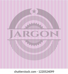 Jargon pink emblem. Retro