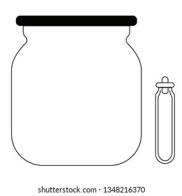 Jars flat illustration on white