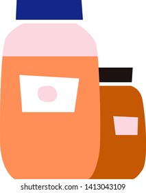 Jars geometric illustration isolated on background
