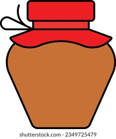 caja del frasco de la cesta de la mermelada de la jarra Contorno