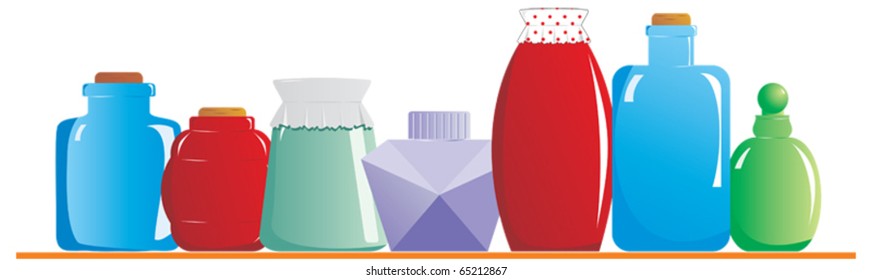 Jars on the shelf