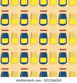 Jars with rustic home canning new seamless pattern for background.