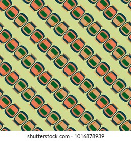 Jars with rustic home canning new seamless pattern for background.