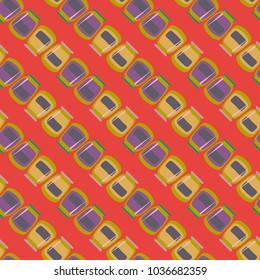 Jars with rustic home canning new seamless pattern for background.