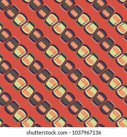 Jars with rustic home canning new seamless pattern for background.