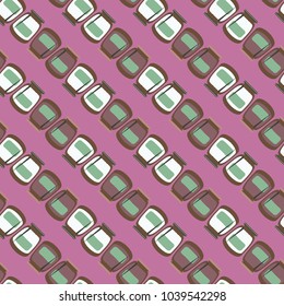 Jars with rustic home canning new seamless pattern for background.