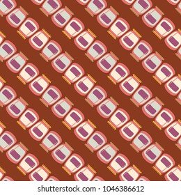 Jars with rustic home canning new seamless pattern for background.