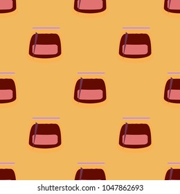 Jars with rustic home canning new seamless pattern for background.