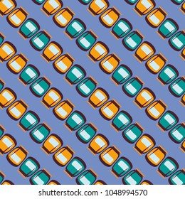 Jars with rustic home canning new seamless pattern for background.