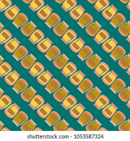 Jars with rustic home canning new seamless pattern for background.