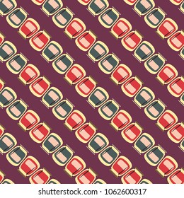 Jars with rustic home canning new seamless pattern for background.