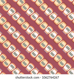 Jars with rustic home canning new seamless pattern for background.