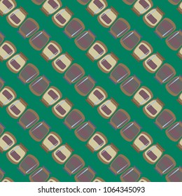 Jars with rustic home canning new seamless pattern for background.