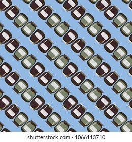 Jars with rustic home canning new seamless pattern for background.