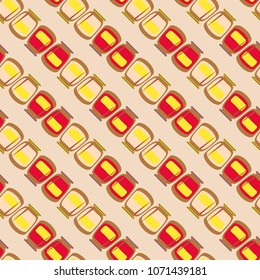 Jars with rustic home canning new seamless pattern for background.