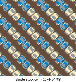 Jars with rustic home canning new seamless pattern for background.