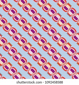 Jars with rustic home canning new seamless pattern for background.