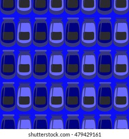 Jars with rustic home canning new seamless pattern for background.