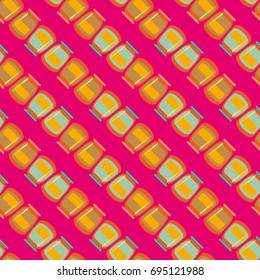 Jars with rustic home canning new seamless pattern for background.