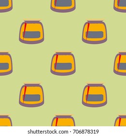 Jars with rustic home canning new seamless pattern for background.