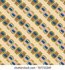 Jars with rustic home canning new seamless pattern for background.