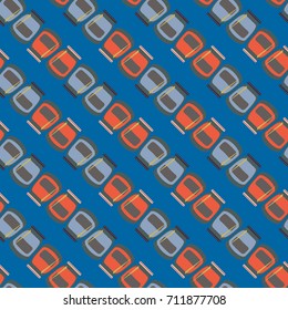 Jars with rustic home canning new seamless pattern for background.