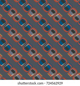 Jars with rustic home canning new seamless pattern for background.