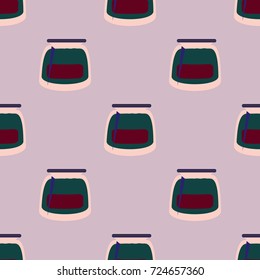 Jars with rustic home canning new seamless pattern for background.