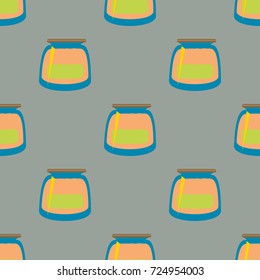Jars with rustic home canning new seamless pattern for background.