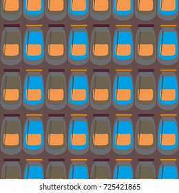 Jars with rustic home canning new seamless pattern for background.