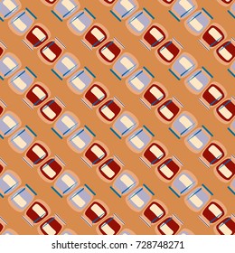 Jars with rustic home canning new seamless pattern for background.