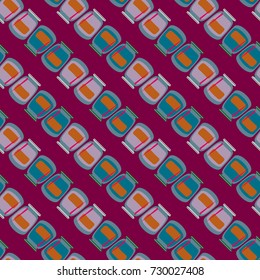 Jars with rustic home canning new seamless pattern for background.