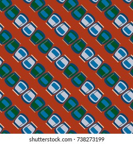 Jars with rustic home canning new seamless pattern for background.