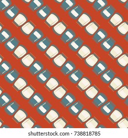 Jars with rustic home canning new seamless pattern for background.