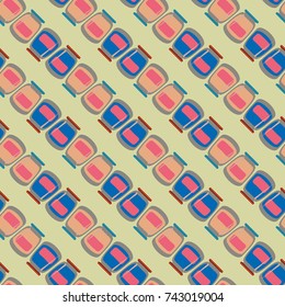 Jars with rustic home canning new seamless pattern for background.