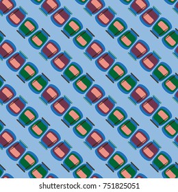 Jars with rustic home canning new seamless pattern for background.