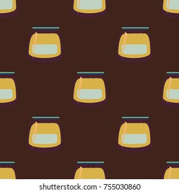 Jars with rustic home canning new seamless pattern for background.